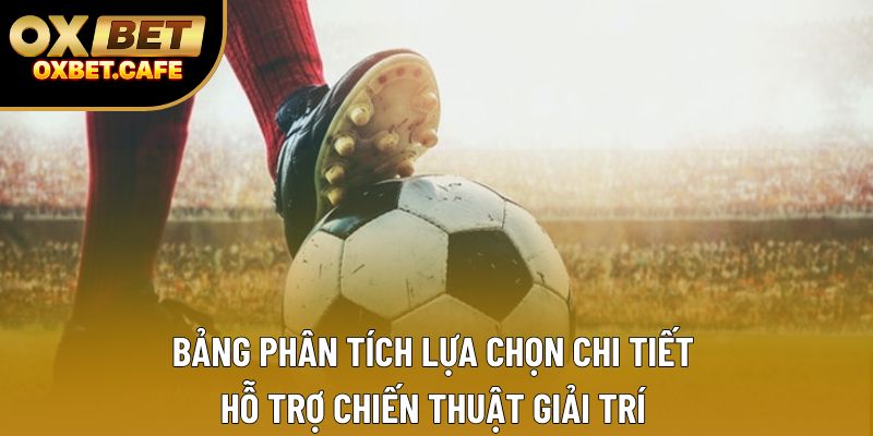 Bảng phân tích lựa chọn chi tiết, hỗ trợ chiến thuật giải trí